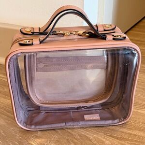 Calpak Clear Cosmetic Case Mauve Size Medium